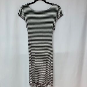 Teeze Me Black and White Striped Dress